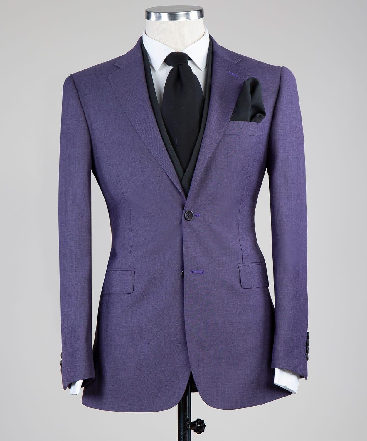 Design Notched Lapel Three-Piece Tailored Suit