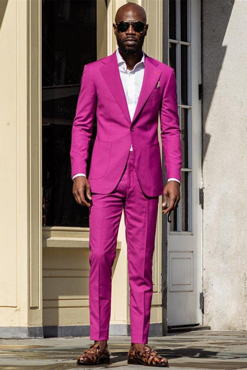Jacob Fuchsia One-Click Custom Slim Fit Men For Prom