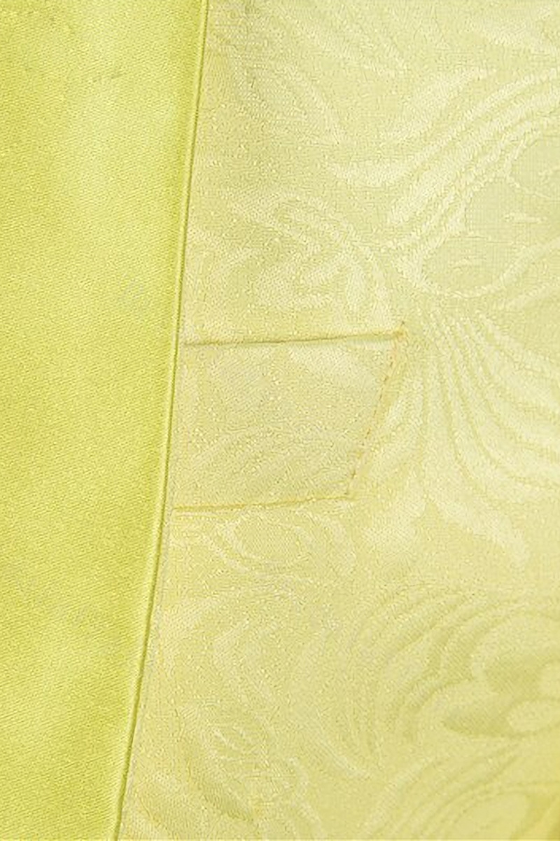 Yellow Jacquard Men Suit Three Piece Cape Lapel Tuxedo