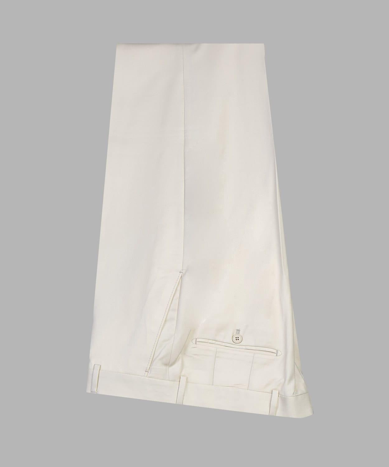 Creamy White Double Breasted Stylish Peaked Lapel Men Suits