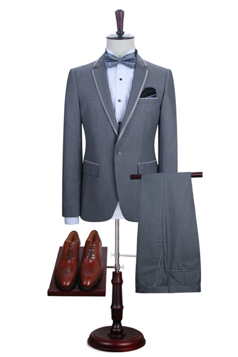 Damien Grey Fashion Slim Fit Lapel Suit