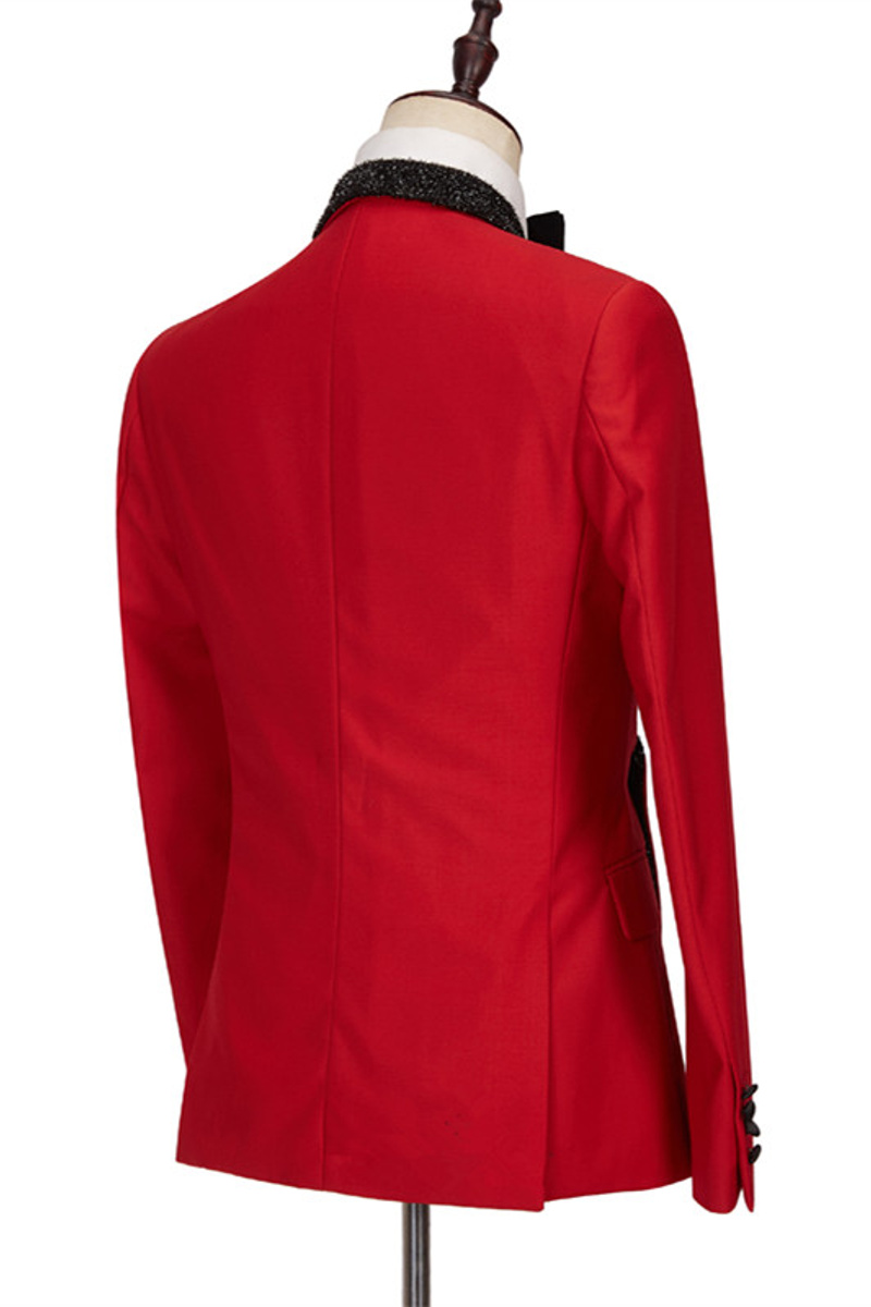 Orlando Red Shaw Lapel Slim Fit Men Jacket