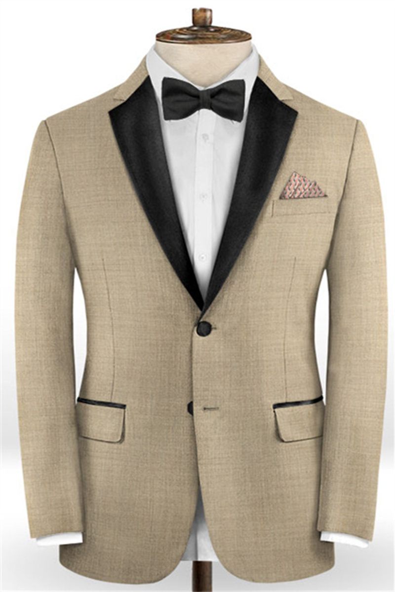 Khaki Business Men Suit Slim Fit Tuxedo Online