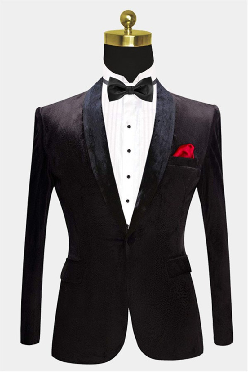 Jaime Black Velvet Dinner Jacket Formal Business Men Suit