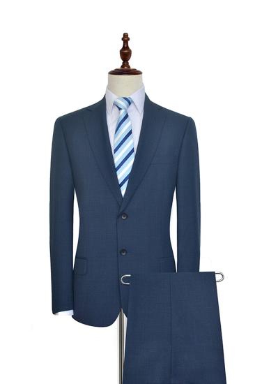 Men Classic Notch Lapel Navy Suit | Dark Blue Men Suit For Groomsmen At_2