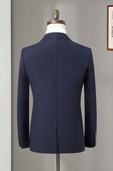 Vincent Navy Blue Notched Lapel Best Fit Men Suit_2