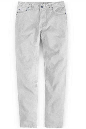 Ivory Fashion Slim Fit Casual Cotton Long Slim Pants_1