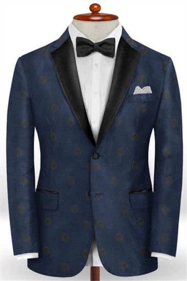 Dark Navy Print Floral Ball Tuxedo | Fashion Slim Mens Suit