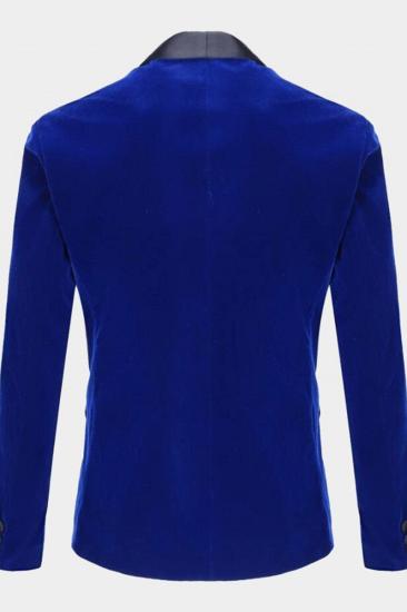 Royal Blue Velvet Tuxedo Jacket |  Shawl Lapel Prom Suit Online_2