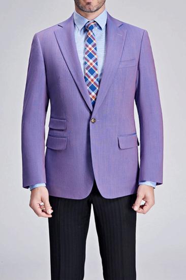 Purple Purple Tuxedo Wedding Jacket | Three Flap Pockets New Mens Blazer_1