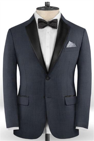 Dark Grey Business Men Suit | Two Piece Men Formal Tuxedo_1