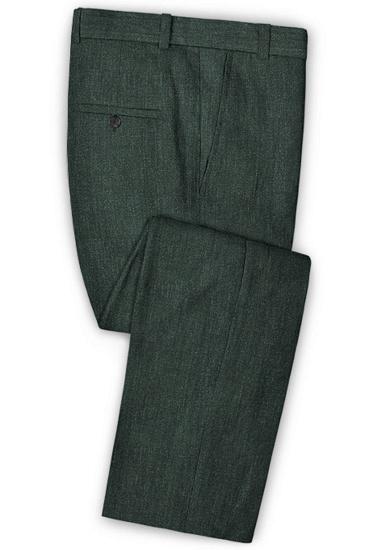 Albert Cool Fashion Green Linen Men Suit | Slim Fit Tuxedo Online_3