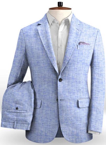 Blue Summer Groom Men Suits Online | Men Prom Tuxedos_2
