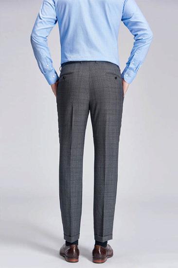 Suit Plaid Modern Grey Pants_3