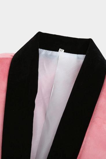 Men Light Pink Velvet Prom Suit |  Modern Men Slim Fit Blazer_3