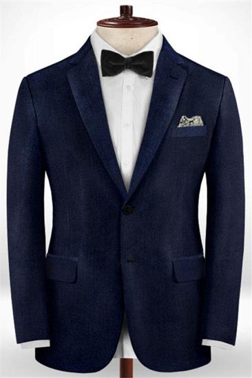 Dark Blue Business Mens Formal | Suit Mixed Wedding Groomsmen Suit_1