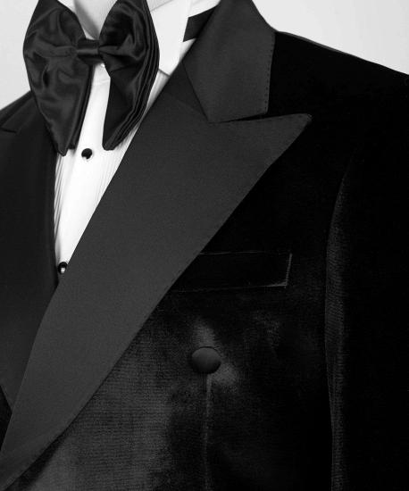 Black Velvet Lapel Collar Men Two Piece Suits | Prom suits_5