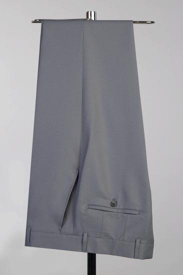 Dark Grey Three Piece Peaked Shawl Lapel Mens Formal Suit | Wedding & Prom Suits_4