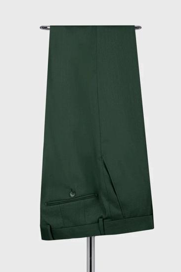 Dark Green Double Breasted Three Pocket Men Suits | Men Two Piece Suit_3