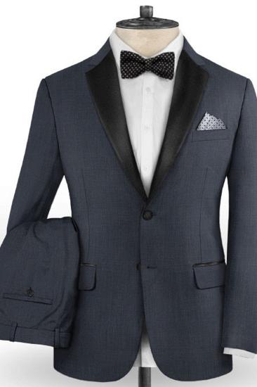 Dark Grey Business Men Suit | Two Piece Men Formal Tuxedo_2
