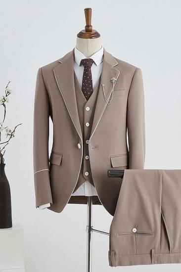 Burnell Hot Khaki 3-Pack Notched Lapel Slim Fit Suit_2