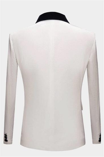 White Velvet Blazer |  Formal Business Slim Evening Suit_2