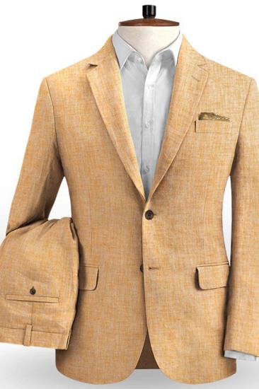 Causal Beach Linen Prom Suit |  Two Piece Blazer Men Tuxedo_2