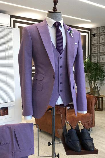 Violet Purple 3-Pack Slim Fit Mens Prom Suit_2