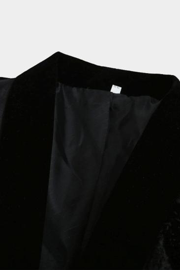 Jaime Black Velvet Dinner Jacket |  Formal Business Mens Suit_3