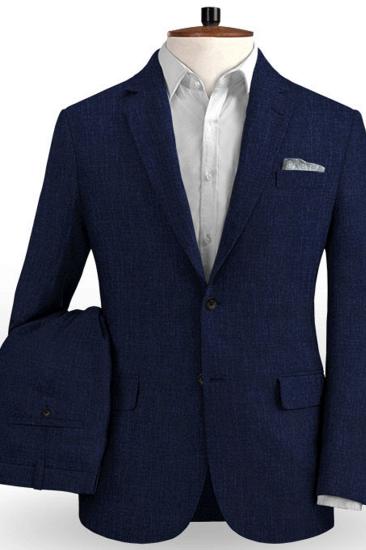 Dark Blue Casual Formal Mens Business Suit | Slim Fit Regular Single Breasted Mens Tuxedo_2
