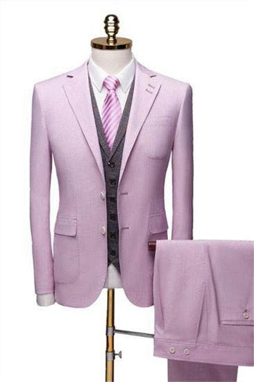 Design Pink Two Piece Men Tuxedo | Excellent Men Notch Lapel Prom Suit
