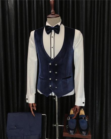Quincy Handsome White Jacquard Shawl Lapel Mens Suit for Wedding_4