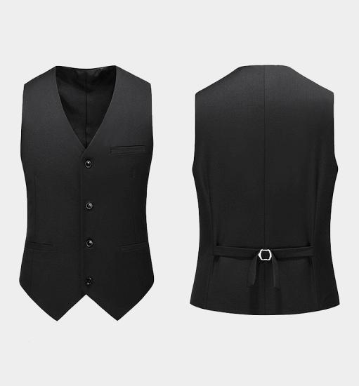 Modern Black Formal Men Suits | Business Three Pieces Slim Tuxedo Online_3