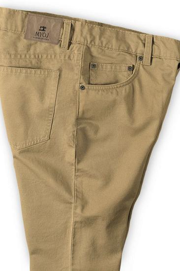 solid color fashion men's casual cotton trousers_3