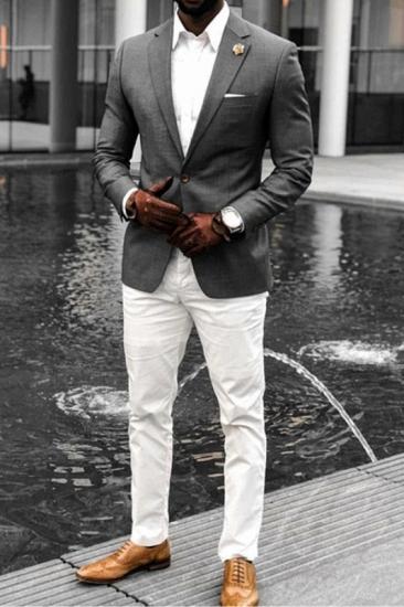 Myles Dark Grey Sleek Notched Lapel Business Suit_1