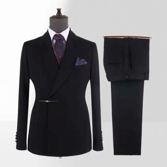 Brady Classic Metal Buckle Argentinian Black Men's Suit for Formal_2