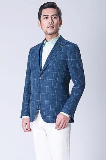 Casual Mixed Blue Outdoor Balzer | Business Check Jacket Online_2