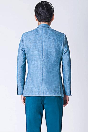Fashion Blue Jacket | Mens Suit with Notch Lapel_2