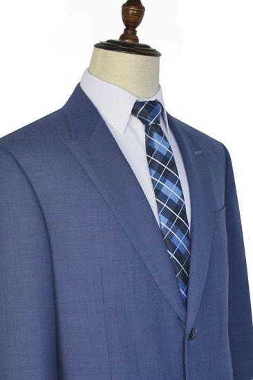Blue Mens Suit with Besom Pockets |  Mens Business Formal_3