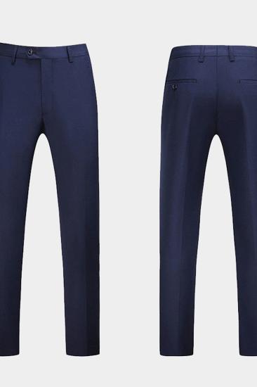 Navy Blue Formal Business Tuxedo | Men Sparkling Notch Lapel Prom Suit_4