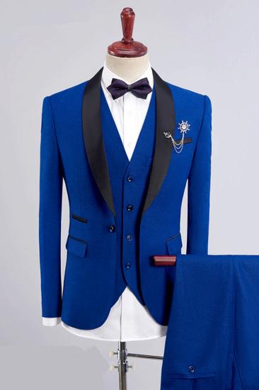 Custom Three Piece Mens Suit | Royal Blue Mens Wedding Suit