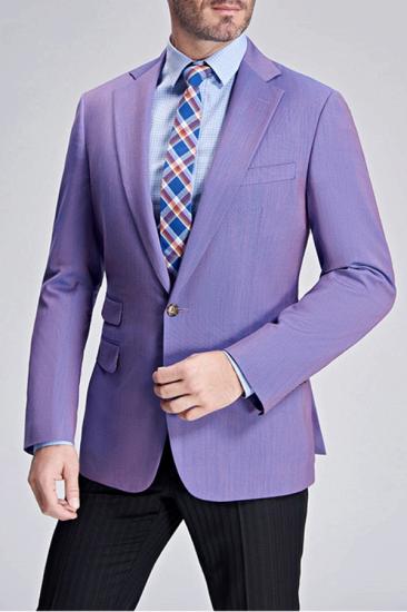 Purple Purple Tuxedo Wedding Jacket | Three Flap Pockets New Men Blazer_2