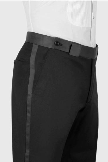 Shiny Slim  Beadings Crystals Black Two Piece Men Wedding Suit for Groom_3