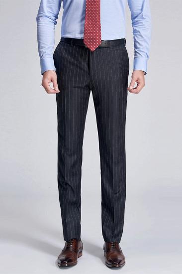 Darius Classic Dark Grey Mens Suit Pants with Stripes