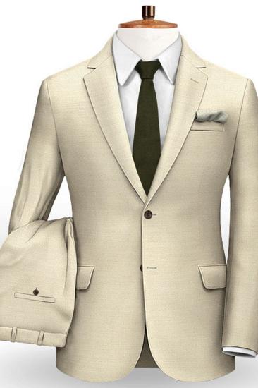 Mens Modern Solid Champagne Tuxedo |  Slim Stylish Mens Suits Online_2