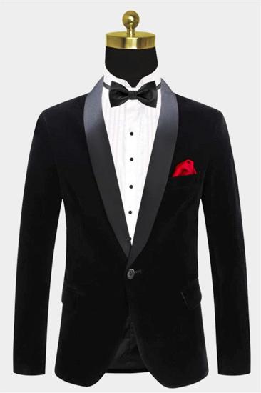 Black Velvet Wedding Mens Suit | Classic Business Blazer Online_1