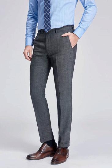 Suit Plaid Modern Grey Pants_2
