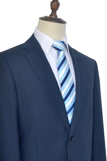 Men Classic Notch Lapel Navy Suit | Dark Blue Men Suit For Groomsmen At_3