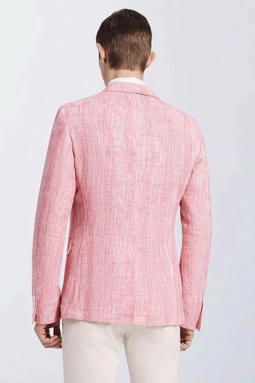 Trendy Pink Casual Linen Blazer for Prom_2