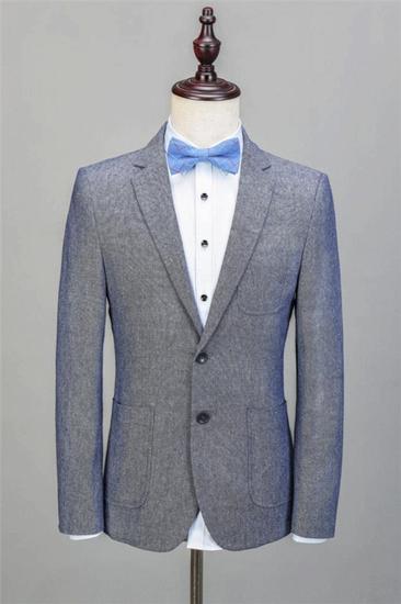 Grey Business Mens Blazer |  New Notch Lapel Tuxedo_1